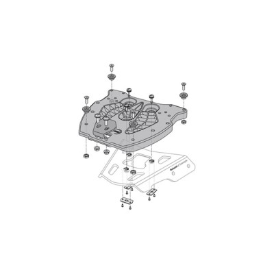 Suport pentru valiza SW-MOTECH LUGGAGE ALU-RACK ADPT
