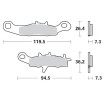 Placute frana MOTO-MASTER MM BRAKEPAD 093912 Placute frana MOTO-MASTER MM BRAKEPAD 093912 thumb