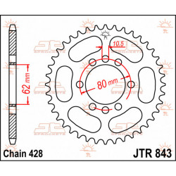 Pinion spate JTR843.48