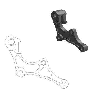 Adaptor frână  MOTO-MASTER BRAKE ADAPTER SUPERMOTO S