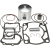 Kit piston WISECO PISTON KIT W/GASKETS RMX 250 thumb