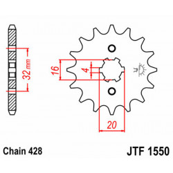 Pinion fata JTF1550.15