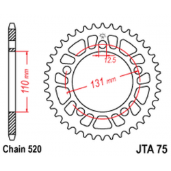 Pinion spate JTA75.45BLK
