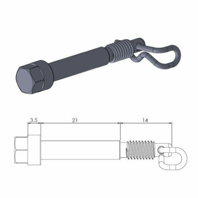 Șuruburi pentru plăcuțe de frână  MOTO-MASTER BRAKE CALIPER PIN HUSQVARNA TC 50 23