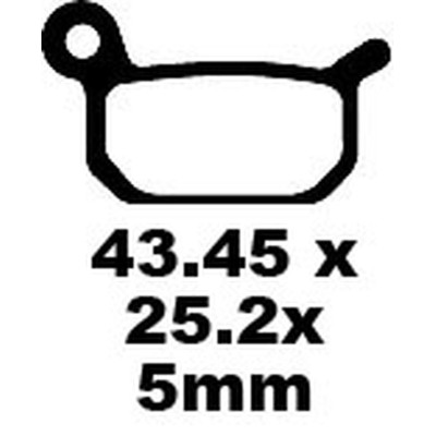 Placute fana EBC BRAKE PAD CARBON TT DIRT