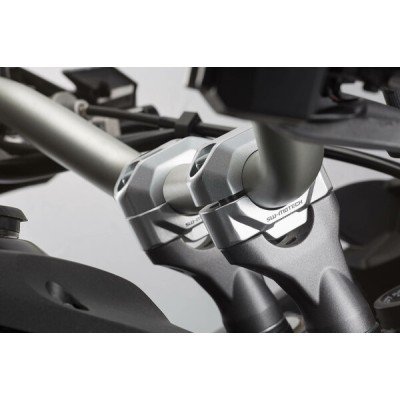 Extensie ghidon SW-MOTECH BAR RISER FOR 22MM SILVER \