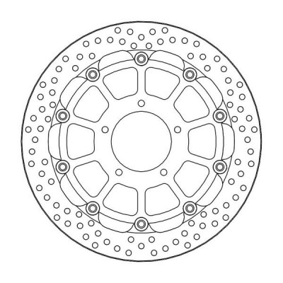 Disc frana MOTO-MASTER BRAKE ROTOR FLOAT ROUND 5