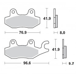 Placute frana MOTO-MASTER BRAKE PAD CERAMIC MZ	RT 125 08