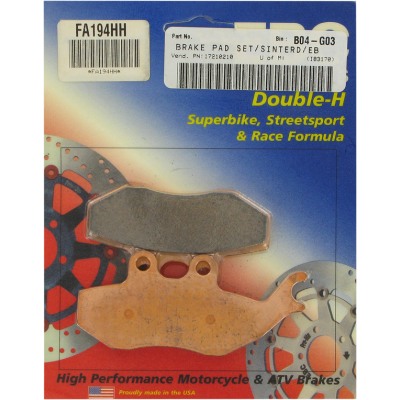 Placute frana EBC SINTERED HH FA194HH Placute frana EBC SINTERED HH FA194HH
