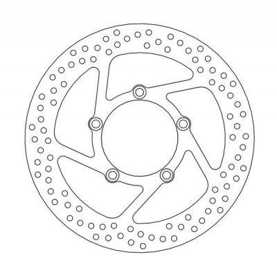 Disc frana MOTO-MASTER BRAKE ROTOR FIX ROUND LEFT