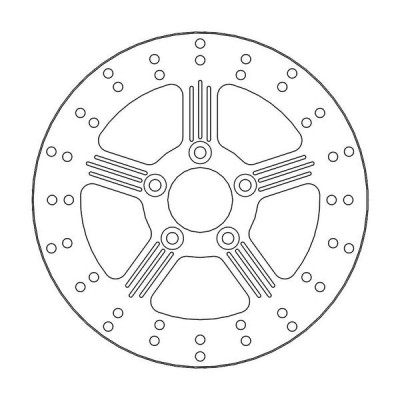 Disc frana MOTO-MASTER BRAKE ROTOR FIX ROUND L/R Harley Davidson FXLRS 1923 ABS 22-23