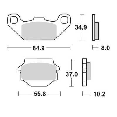 Placute frana MOTO-MASTER MM BRAKEPAD KAWASAKI KSF 250 2X4 04
