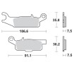 Placute frana MOTO-MASTER MM BRAKEPAD YAMAHA YFM 700 GPS 4X4. thumb