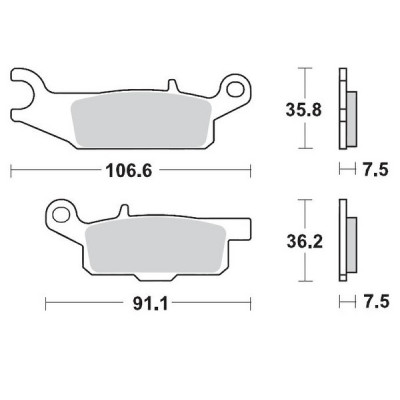 Placute frana MOTO-MASTER MM BRAKEPAD YAMAHA YFM 700 GPS 4X4.