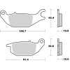 Placute frana MOTO-MASTER BRAKE PAD CERAMIC HONDA Z 125 ABS 23