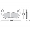 Placute frana MOTO-MASTER BRAKE PAD SINTER ATV NITR POLARIS	RANGER 500 EFI 4X4 22