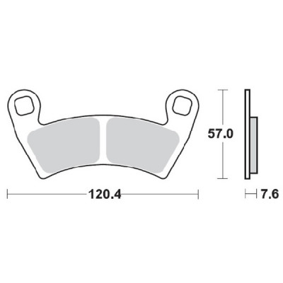 Placute frana MOTO-MASTER BRAKE PAD SINTER ATV NITR POLARIS	RANGER 500 EFI 4X4 22