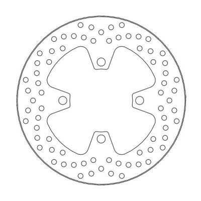 Disc frana MOTO-MASTER BRAKE ROTOR FIX ROUND L/R TRIUMPH STREET TRIPLE 765 R ABS 23