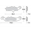 Placute frana MOTO-MASTER MM BRAKEPAD KAWASAKI KFX 450 R 2x4