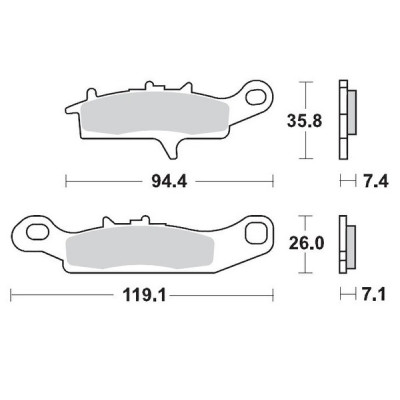 Placute frana MOTO-MASTER MM BRAKEPAD KAWASAKI KFX 450 R 2x4