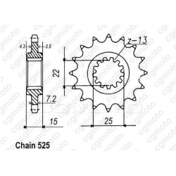 Kit lant si pinioane REGINA KAWASAKI ZX600R 95-97