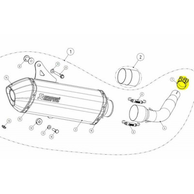 Clema evacuare ACRAPOVIC P-R51