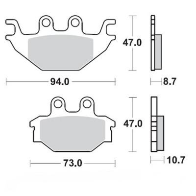 Placute frana MOTO-MASTER BRAKE PAD SINTER ATV NITR KYMCO MXU 450 20