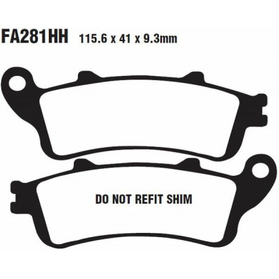 Placute frana EBC SINTERED HH FA281HH Placute frana EBC SINTERED HH FA281HH
