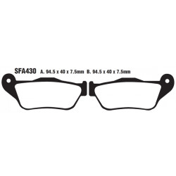 Placute frana EBC SFA ORG SCOOTER SFA430 Placute frana EBC SFA ORG SCOOTER SFA430