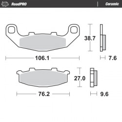 Placute frana MOTO-MASTER BRAKE PAD CERAMIC KAWASAKI GPZ 500 S 03