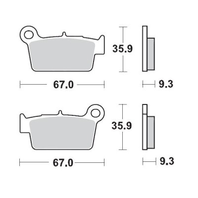 Placute frana MOTO-MASTER BRAKE PAD SINTER RACE MX KAWASAKI KX 250 23