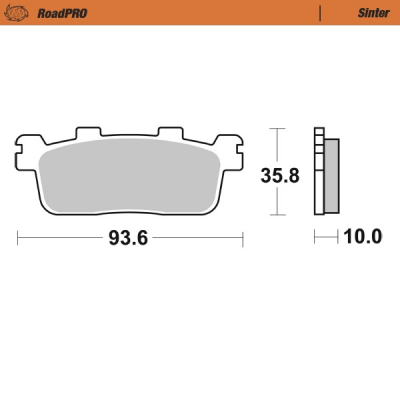 Placute frana MOTO-MASTER BRAKE PAD SINTER SCOOTER YAMAHA YP 400 R ABS
