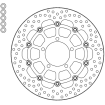 Disc frana MOTO-MASTER BRAKE ROTOR FLOAT ROUND KAWASAKI ZX-10 R 1000 ABS thumb