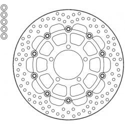 Disc frana MOTO-MASTER BRAKE ROTOR FLOAT ROUND KAWASAKI ZX-10 R 1000 ABS Disc frana MOTO-MASTER BRAKE ROTOR FLOAT ROUND KAWASAKI ZX-10 R 1000 ABS