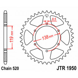Pinion spate JTR1950.48