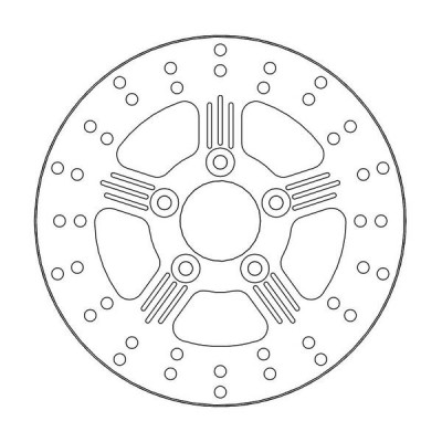 Disc frana MOTO-MASTER BRAKE ROTOR FIX ROUND L/R Harley Davidson XL 883 N 22