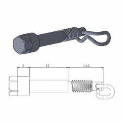  Șuruburi pentru plăcuțe de frână  MOTO-MASTER BRAKE CALIPER PIN HUSQVARNA TC 50 23