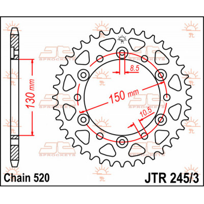 Pinion spate JTR245/3.42 Pinion spate JTR245/3.42