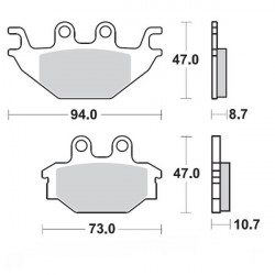 Placute frana MOTO-MASTER BRAKE PAD CERAMIC YAMAHA MT-125 ABS 19
