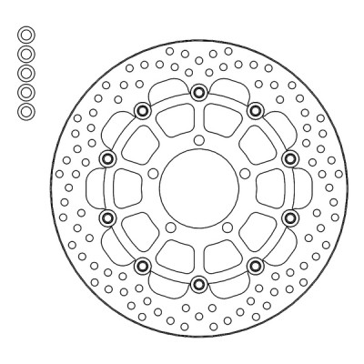 Disc frana MOTO-MASTER BRAKE ROTOR FLOAT ROUND TRIUMPH BONNEVILLE 900 T100 ABS