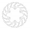 Disc frana MOTO-MASTER BRAKE ROTOR FIX FLAME LEFT PIAGGIO MP3 400 ABS 23