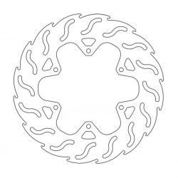 Disc frana MOTO-MASTER BRAKE ROTOR FIX FLAME LEFT PIAGGIO MP3 400 ABS 23