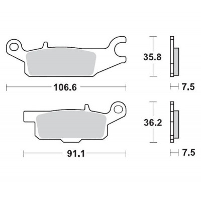 Placute frana MOTO-MASTER MM BRAKEPAD YAMAHA YFM 700 4X4 .