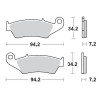 Placute frana MOTO-MASTER BRAKE PAD CERAMIC SUZUKI	DR-Z 400 SM 23