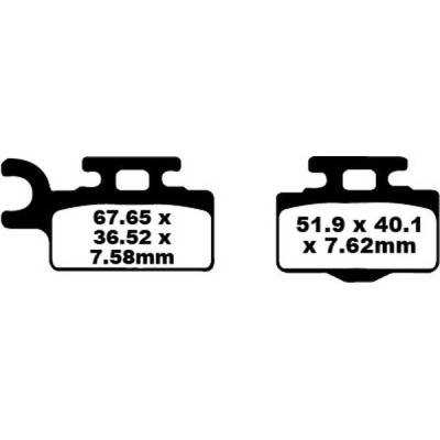 Placute fana EBC BRAKE PAD CARBON TT DIRT Placute fana EBC BRAKE PAD CARBON TT DIRT