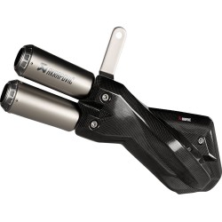 Sistem de evacuare SLIP-ON LINE dual muffler titanium AKRAPOVIC S-D9SO18-HIFFT Sistem de evacuare SLIP-ON LINE dual muffler titanium AKRAPOVIC S-D9SO18-HIFFT