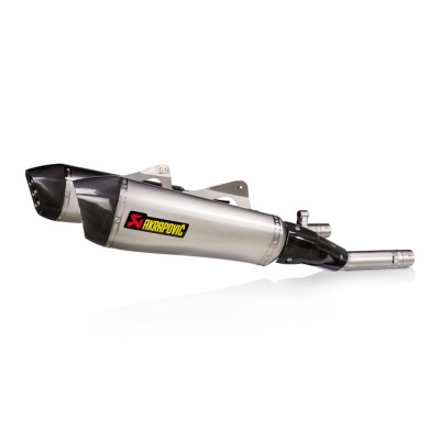 Slip-on line dual muffler titanium carbon end cap AKRAPOVIC S-B16SO5-HZAAT