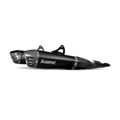 Slip-on line dual muffler black titanium carbon end cap AKRAPOVIC S-S13SO4-HRAATBL/1