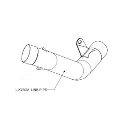 Tub de legătură din oțel inoxidabil AKRAPOVIC L-B10R1 Tub de legătură din oțel inoxidabil AKRAPOVIC L-B10R1