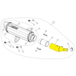 Tub de legătură din oțel inoxidabil AKRAPOVIC L-Y3SO3 Tub de legătură din oțel inoxidabil AKRAPOVIC L-Y3SO3